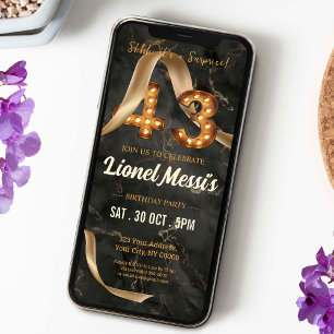 Invitation mobile 43e anniversaire