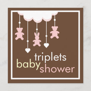 Invitation mobile de baby shower de filles douces