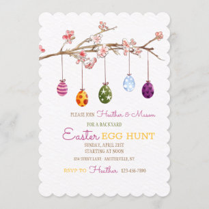 Invitation mobile des oeufs de Pâques