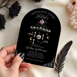 Invitation Mobile gothique vintage pour Halloween et Baby Sho