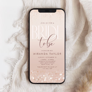 Invitation mobile pour une fête de mariage rose go