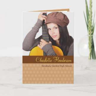 Invitation Mocha marron personnalisé de graduation photo fair