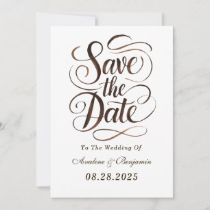 Invitation Mocha Mousse Peinture Calligraphie Enregistrer les