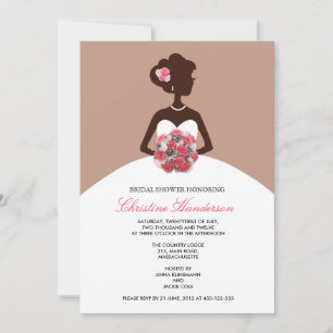Invitation Mocha nuptiale moderne