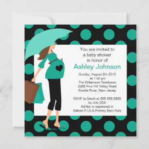 Invitation Mod Maman Baby shower garçon/fille