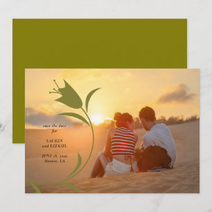 INVITATION MOD OLIVE TULIP MARIAGE ENREGISTRER LA DATE