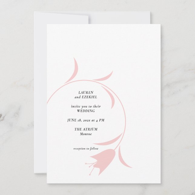 INVITATION MOD PINK TULIP MARIAGE (Devant)