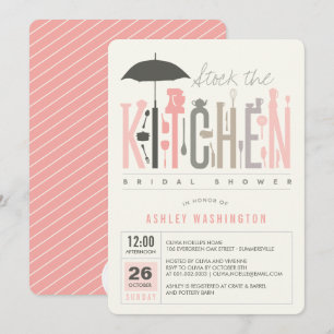 Invitation Mod Stock La Fête de l'mariée de la cuisine Invita
