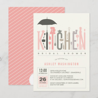 Invitation Mod Stock La Fête de l'mariée de la cuisine Invita