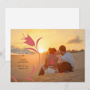 INVITATION MOD WINE TULIP MARIAGE ENREGISTRER LA DATE