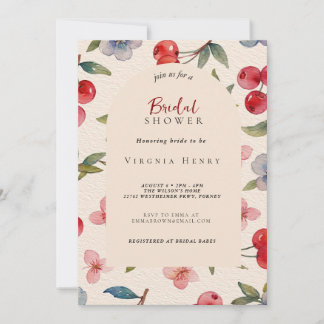 Invitation Moda Coquette Cherry en una gran ducha de novia