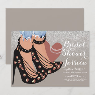 Invitation Mode Beauté Talons Jeans Mariage Terreux En