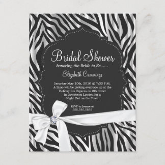 Invitation Mode blanche de ruban et de diamant d'impression
