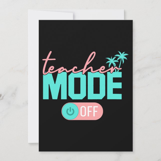 Invitation Mode Enseignant Désactivé Joyeux Dernier Jour D'Éc (Devant)