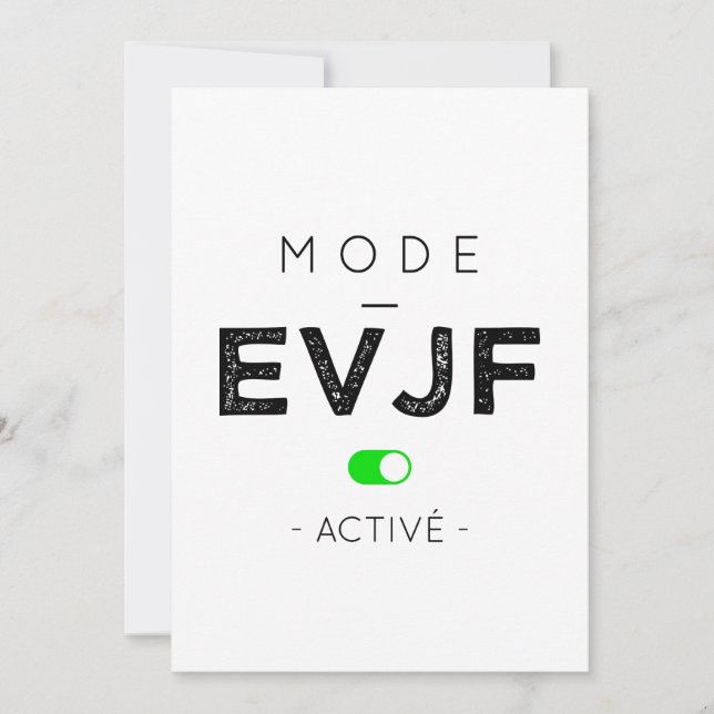 Invitation Mode EVJF activé (Devant)