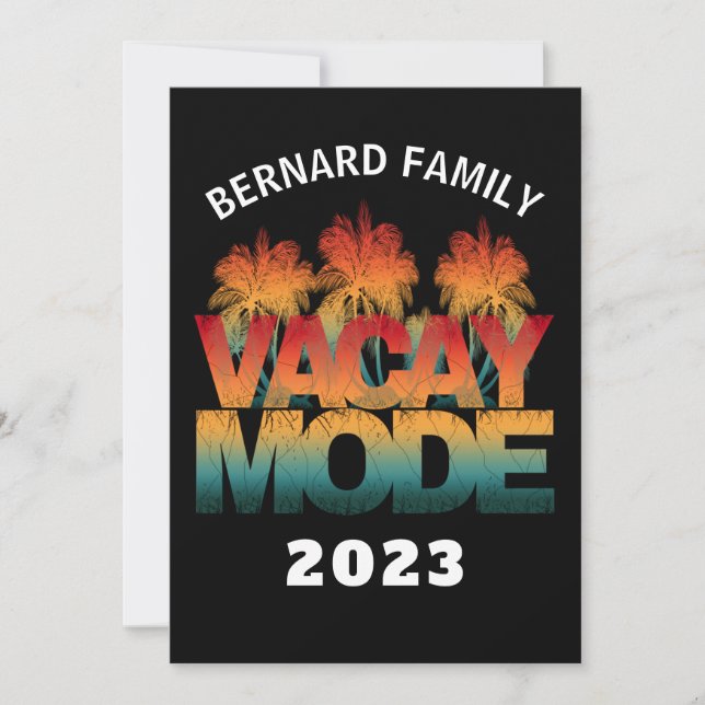 INVITATION MODE VACANCES FAMILLE EN VACANCES  (Devant)
