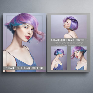 Invitation Modèle Acteur Pro Comp Card 4 Photo 2 Gris Côté