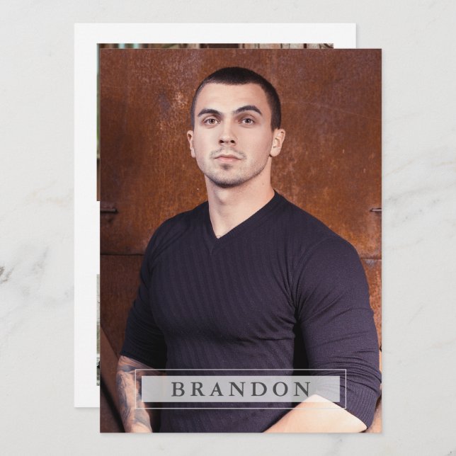 Invitation Modèle Acteur Zed Comp Card 5 Photo 5.5x7.5 Pro (Devant / Derrière)