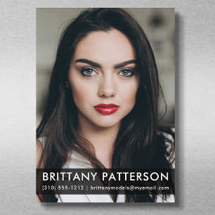 Invitation Modèle Actor 5x7 Comp Card 1 Photo Blk