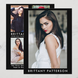 Invitation Modèle Actor Pro Comp Card Femme 5 Photo