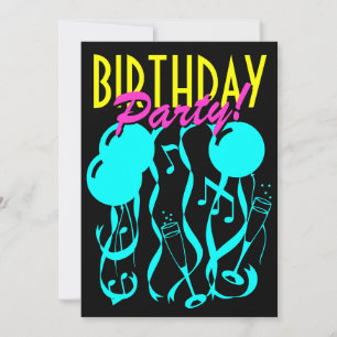 Invitation Modèle au néon d'invitations de fête