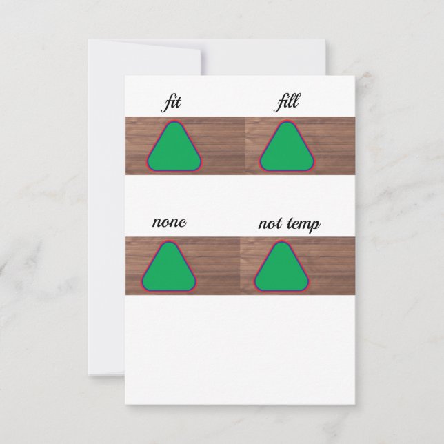 Invitation modèle avec différents états de remplissage (Devant)