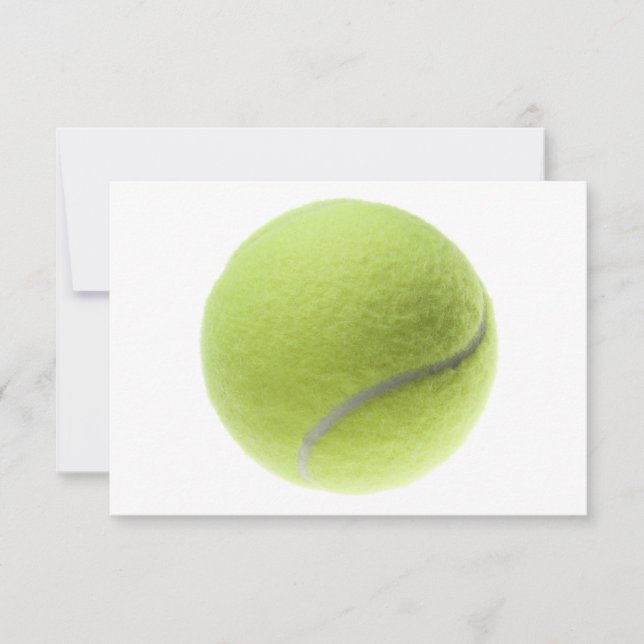 Invitation Modèle customisé par balle de tennis jaune (Devant)