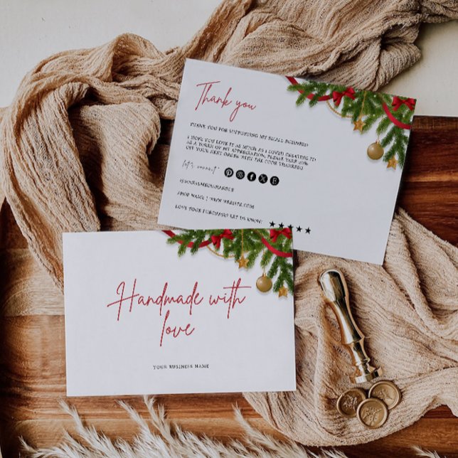 Invitation Modèle d'affaires Noël (Christmas Business Thank You Card Template)