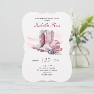 Invitation Modèle de Baby Shower de Cowgirl numérique