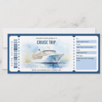 Modèle de billet de croisière surprise