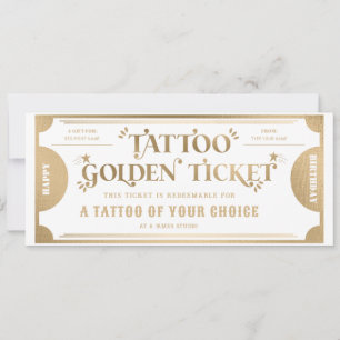 Invitation Modèle de Bon Cadeau de Tatouage Personnalisé