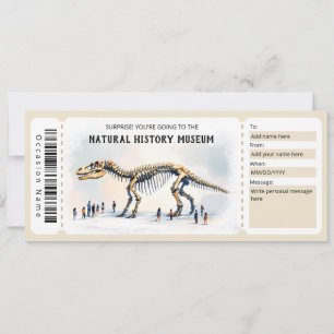 Invitation Modèle de Bon Cadeau du Musée d'Histoire Naturelle