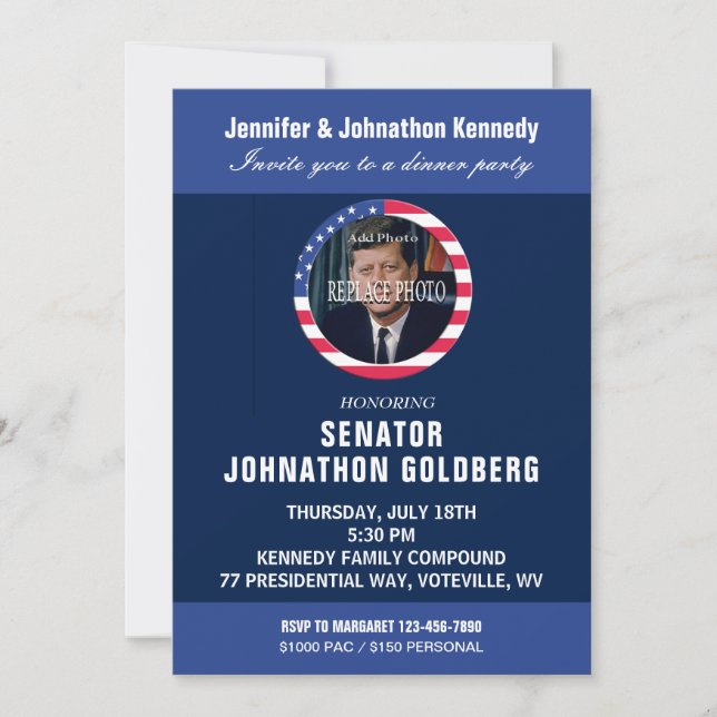 Invitation Modèle de campagne politique personnalisé (Devant)