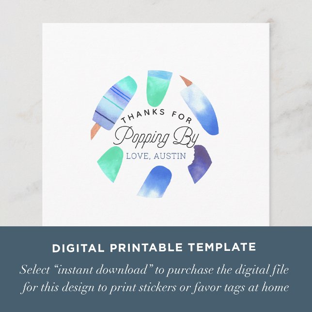 Invitation Modèle de carte/étiquette de cadeau de fête d'anni (Créateur téléchargé)