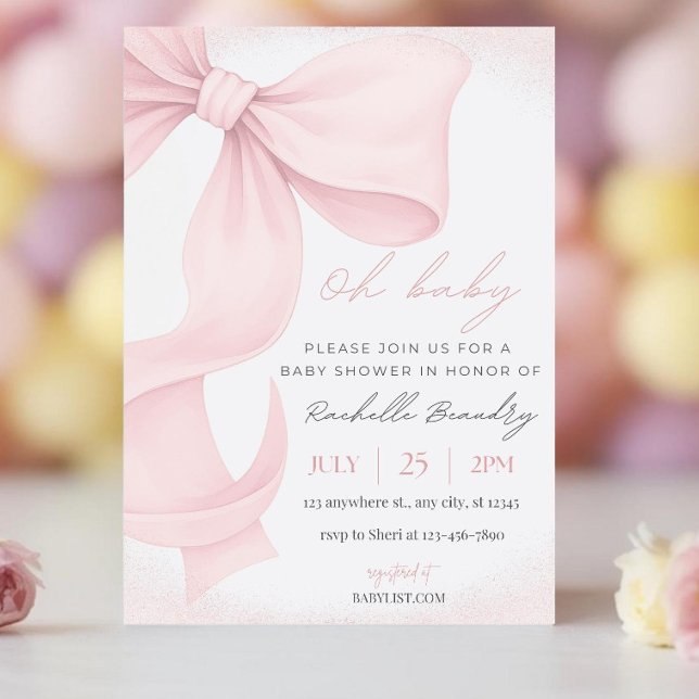 Invitation Modèle de carton d'invitation de baby shower modif (Créateur téléchargé)