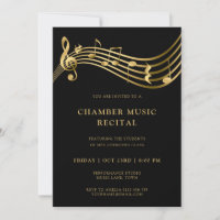 Modèle de carton d'invitation élégant pour concert