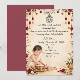 Invitation Modèle de carton d'invitation modifiable pour Anna