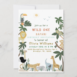 Invitation Modèle de carton d'invitation modifiable Wild One