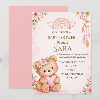 Invitation Modèle de carton d'invitation pour baby shower mod