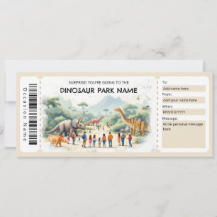 Invitation Modèle de certificat cadeau de billet pour le parc