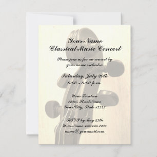 Invitation Modèle de concert de musique classique
