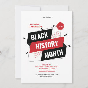 Invitation Modèle de dépliant pour le Mois de l'histoire des