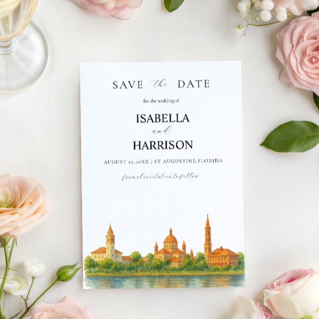 Invitation Modèle de faire part de date de Augustine Skyline (Créateur téléchargé)