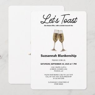 Invitation Modèle de Fête des mariées de toast de Flute Champ