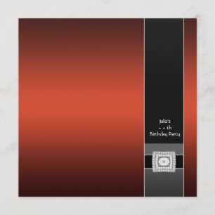 Invitation Modèle de fête rouge contemporain moderne