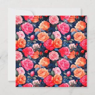 Invitation Modèle de fleurs de roses en fleurs-80037