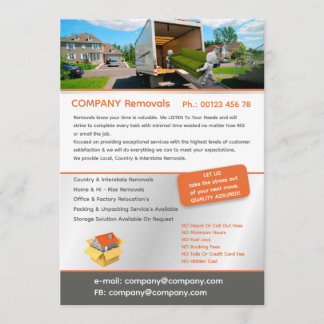 Invitation Modèle de flyer de services de déménagement modifi