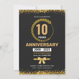 Invitation Modèle de flyer d'invitation d'anniversaire
