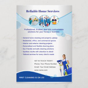 Invitation Modèle de flyer modifiable pour les services à dom
