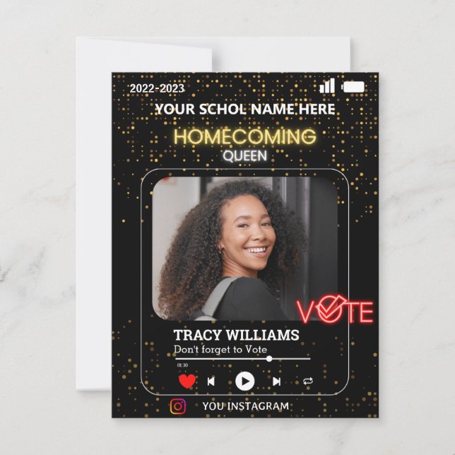 Invitation Modèle de flyer pour l'élection de la Reine de la  (Devant)